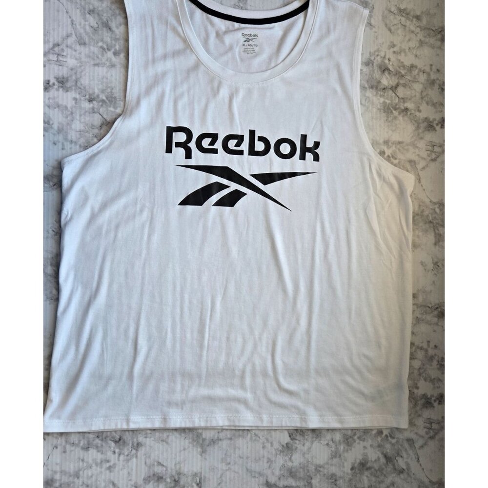 Reebok Women's White & Black Tank Top XL